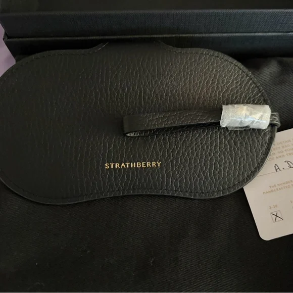 Strathberry Black Leather Sunglass Case - Picture 3 of 3